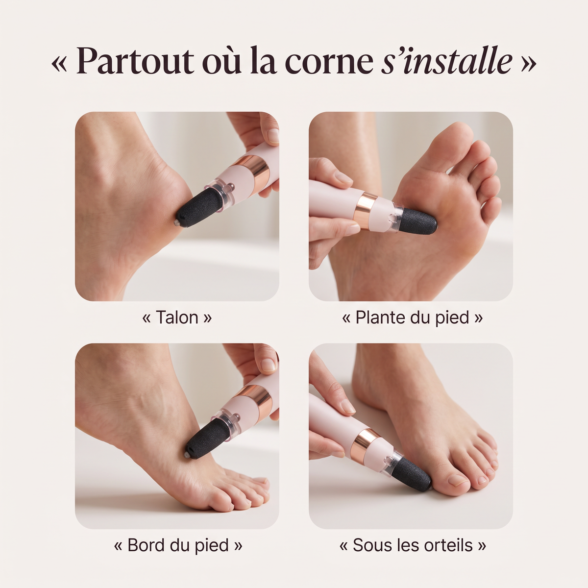 PediPen – Râpe électrique pieds pour talons doux | Roselie